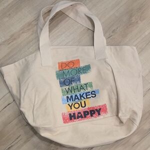 DO MORE OF WHAT MAKES YOU HAPPY. Los Angeles Apparrel Canvas Bull Denim Tote Bag